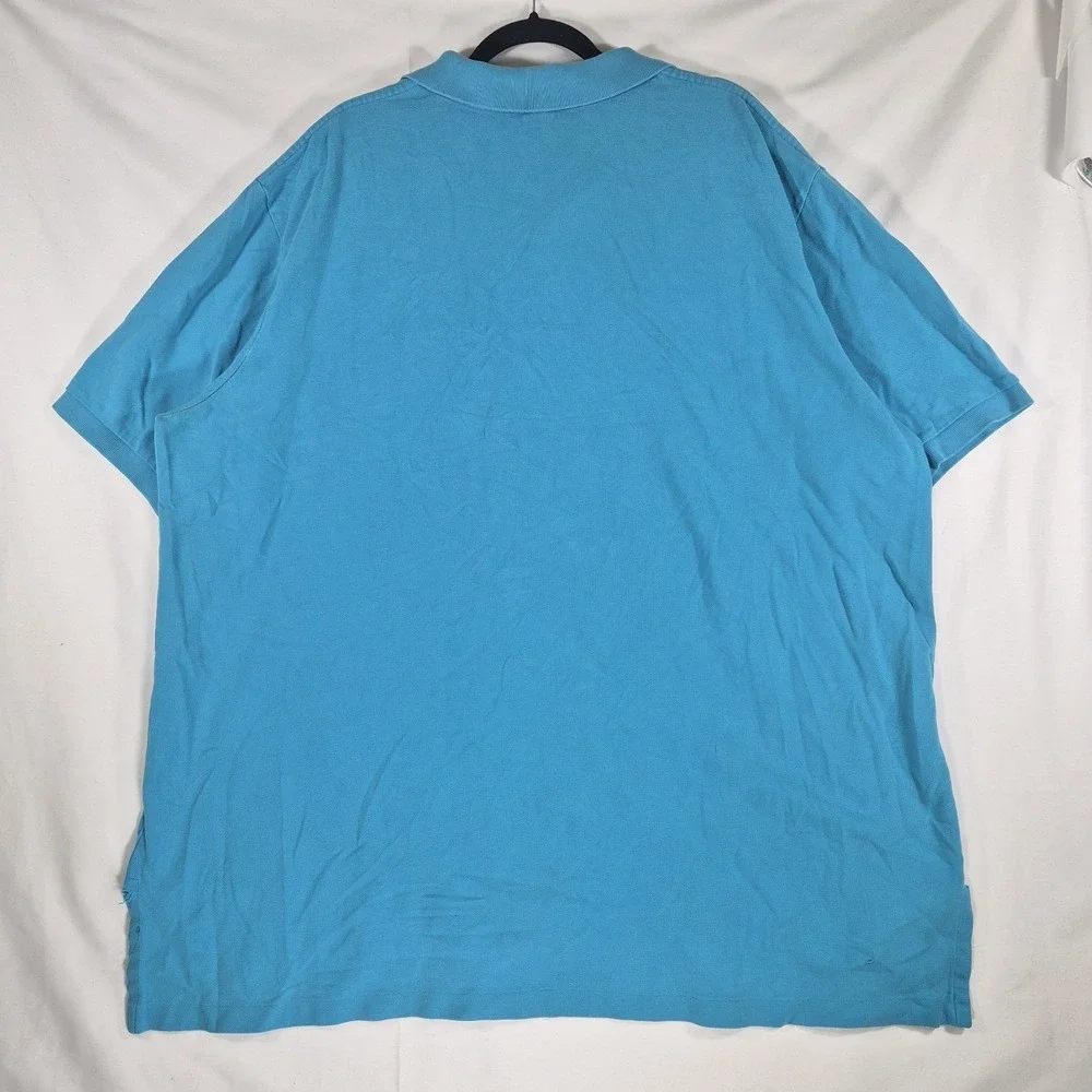 Vtg Polo Ralph Lauren Men's 3XLT Turquoise Blue Pink Pony Cotton